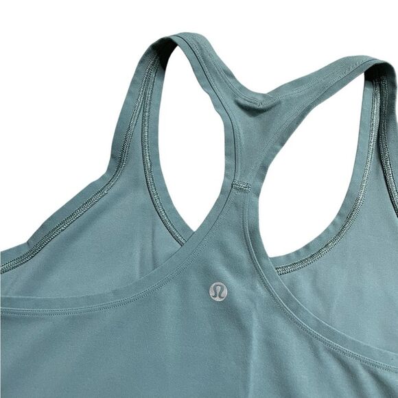 LULULEMON Cool Racerback Tank Top Short Tidewater Teal Size 10 - Picture 5 of 5